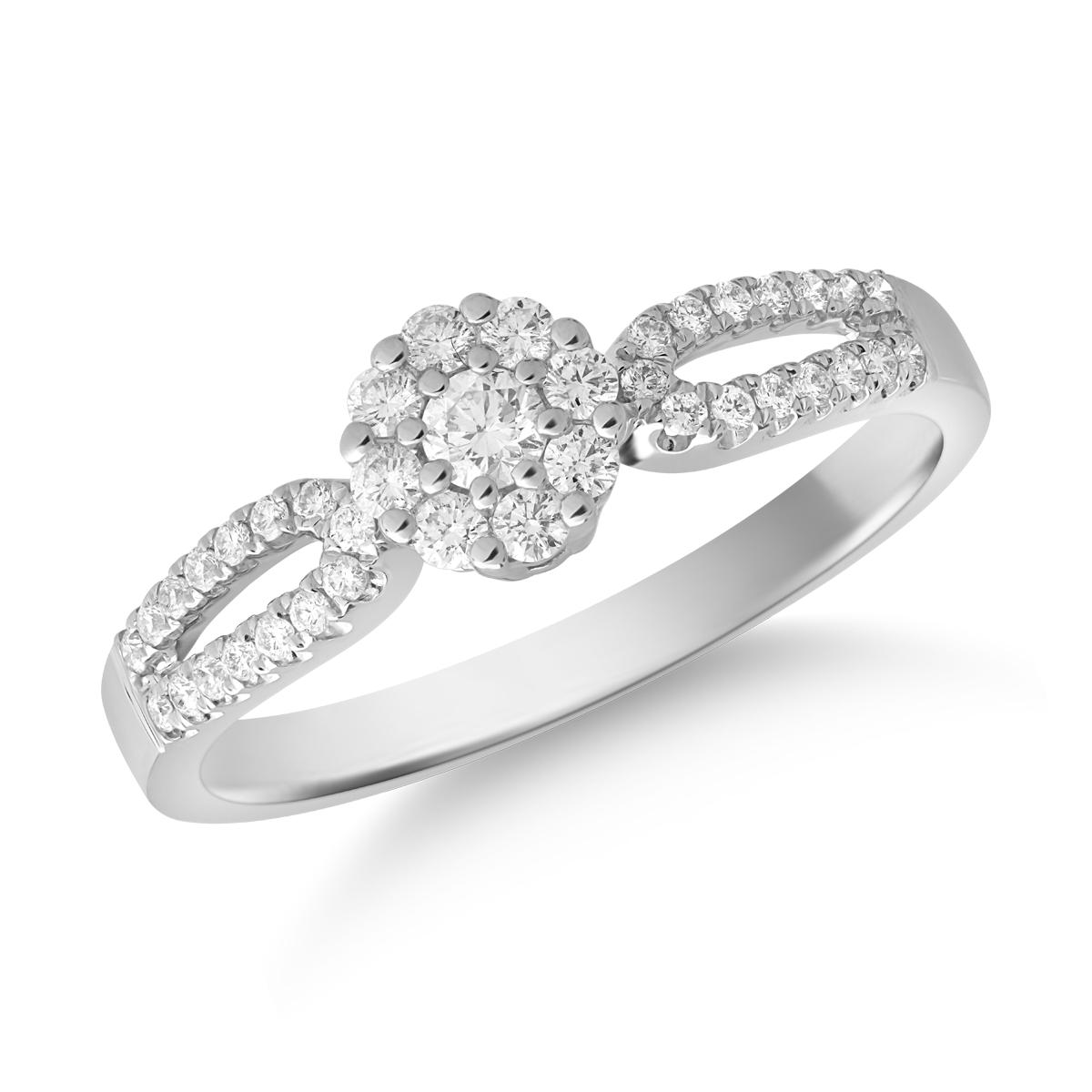 18K white gold ring with 0.31ct diamonds